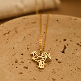 Origami Rooster Necklace