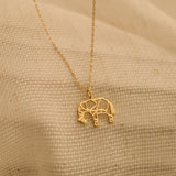 Origami Elephant Necklace