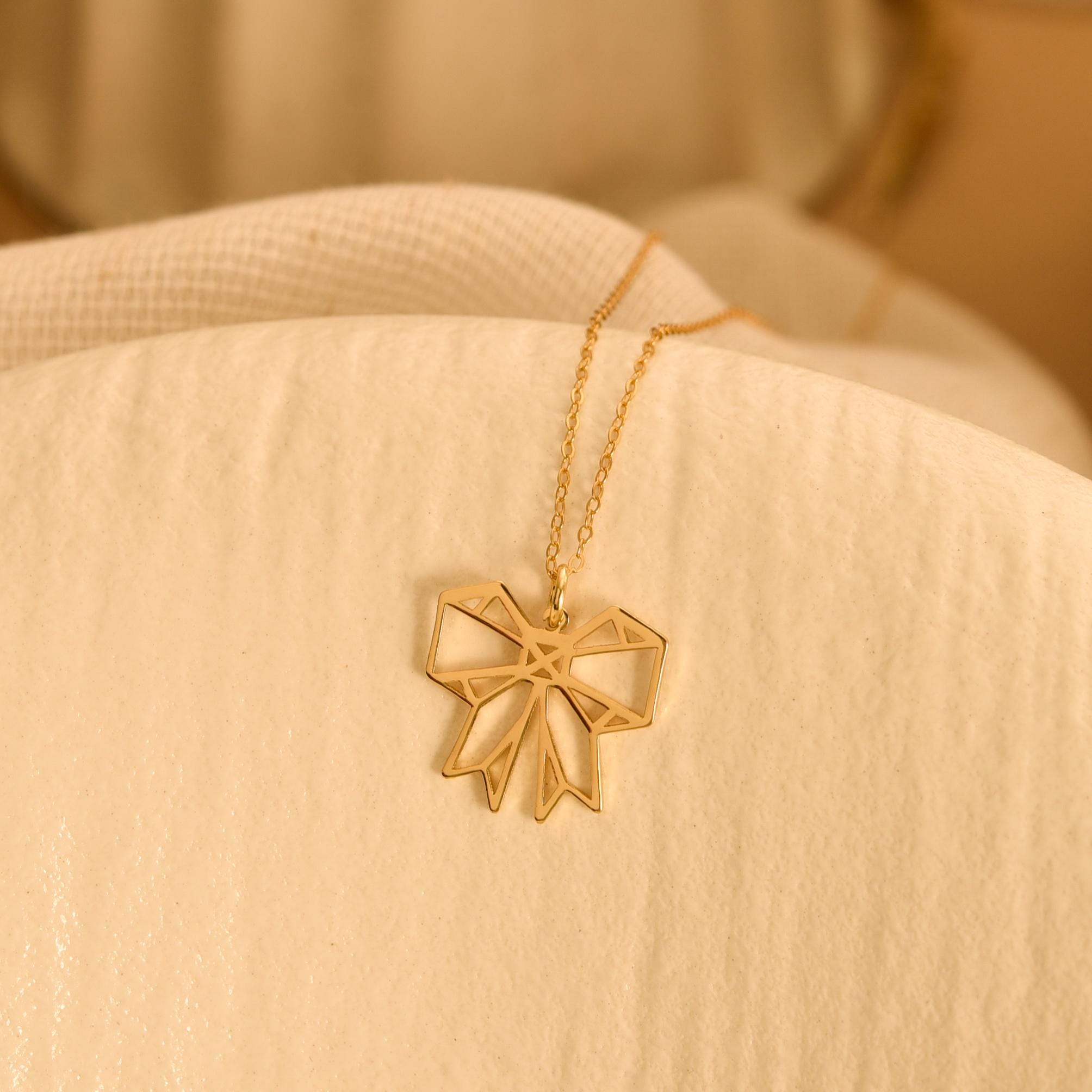 Origami Bow Necklace
