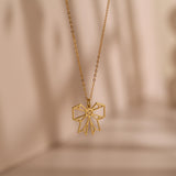 Origami Bow Necklace