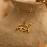Origami Cat Necklace