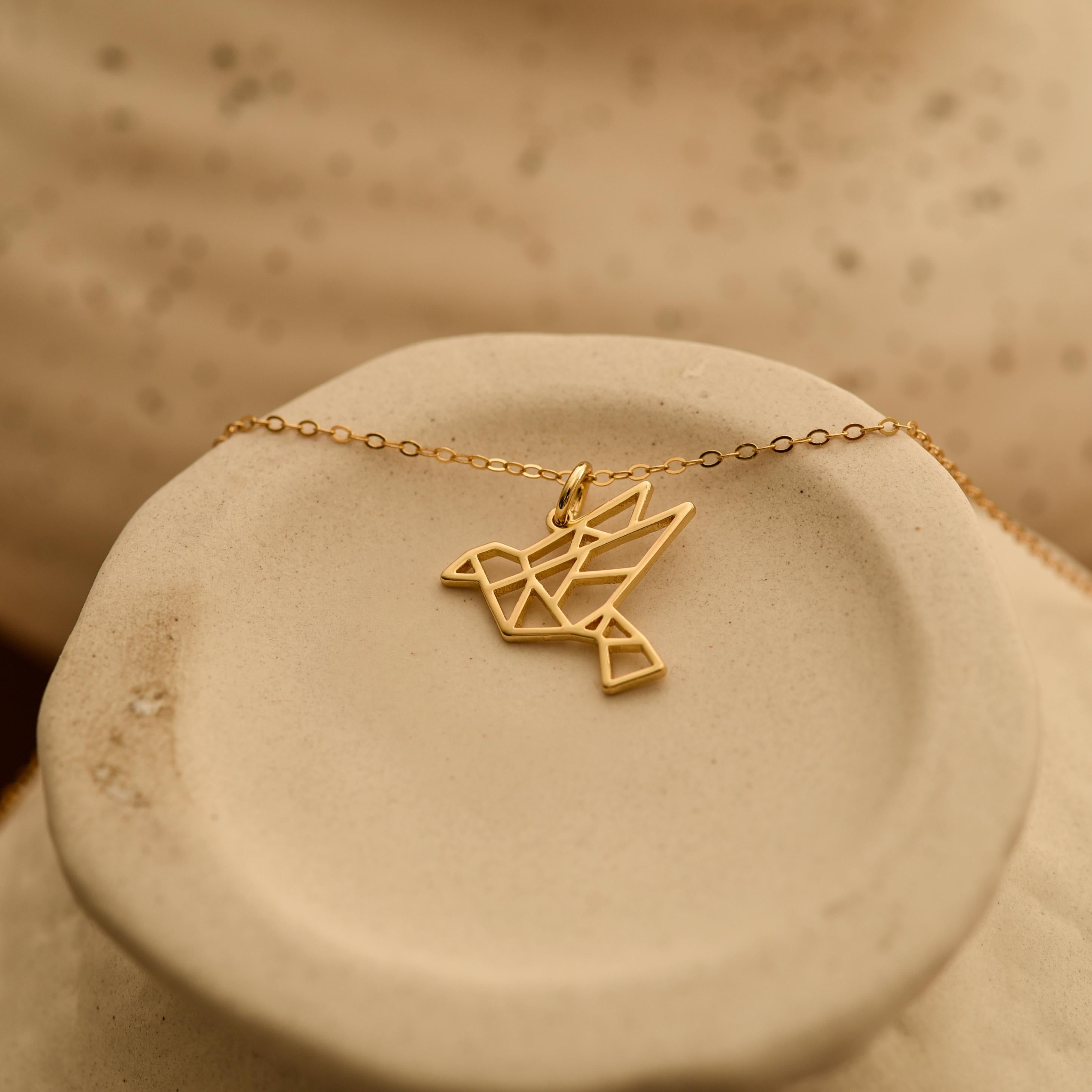 Origami Bird Necklace