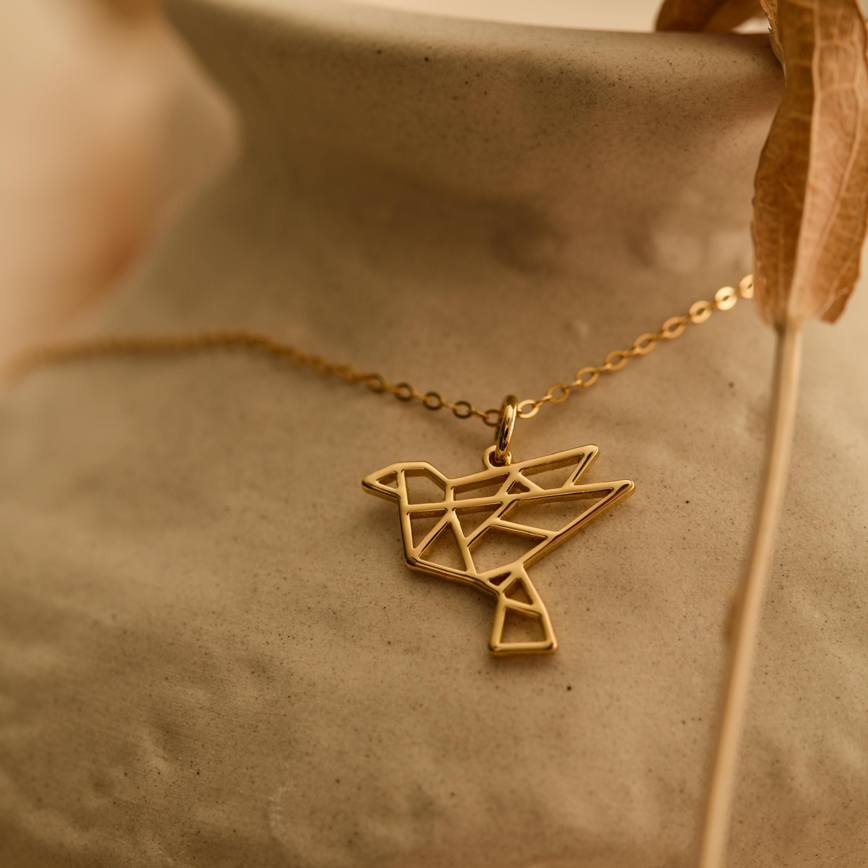 Origami Bird Necklace