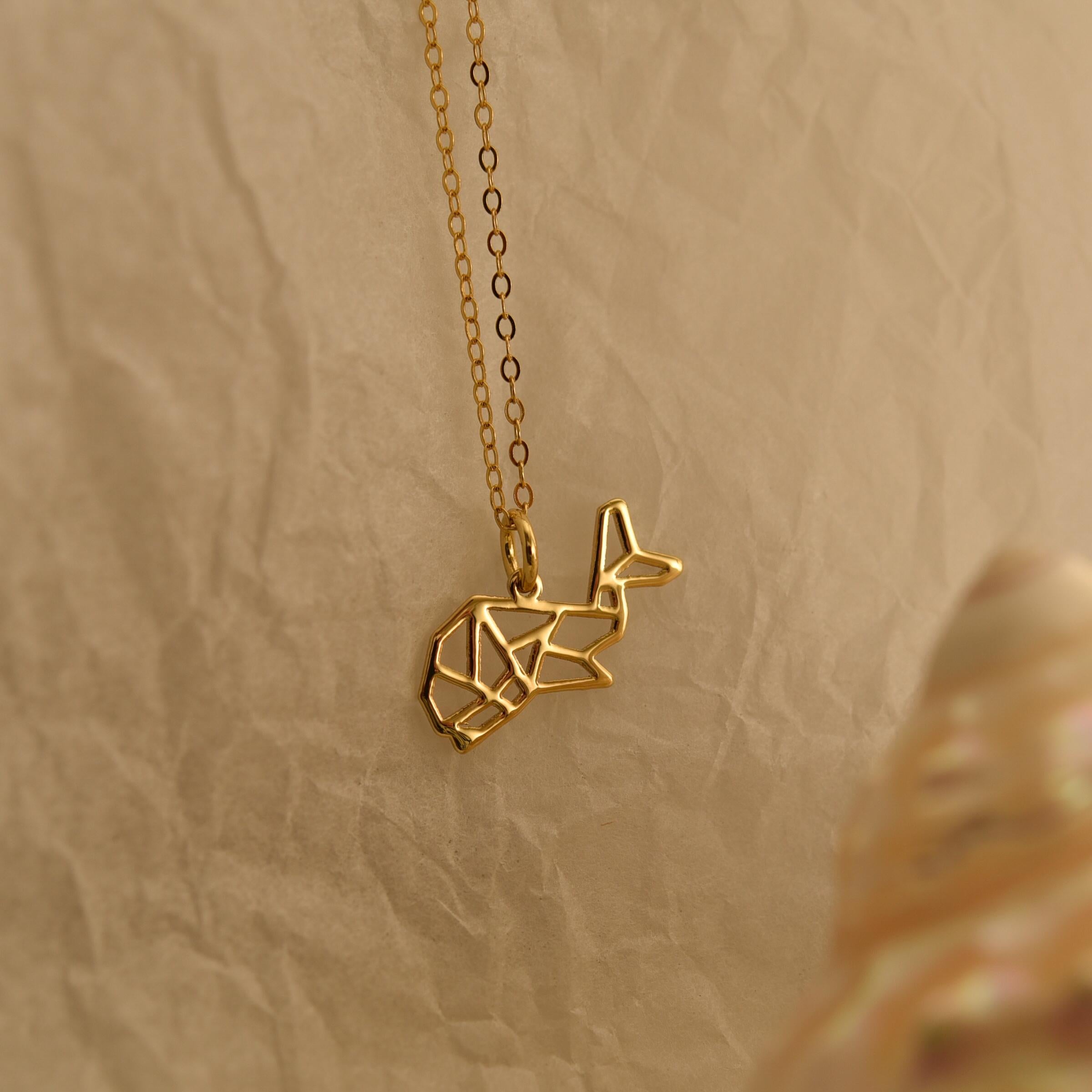 Origami Whale Necklace