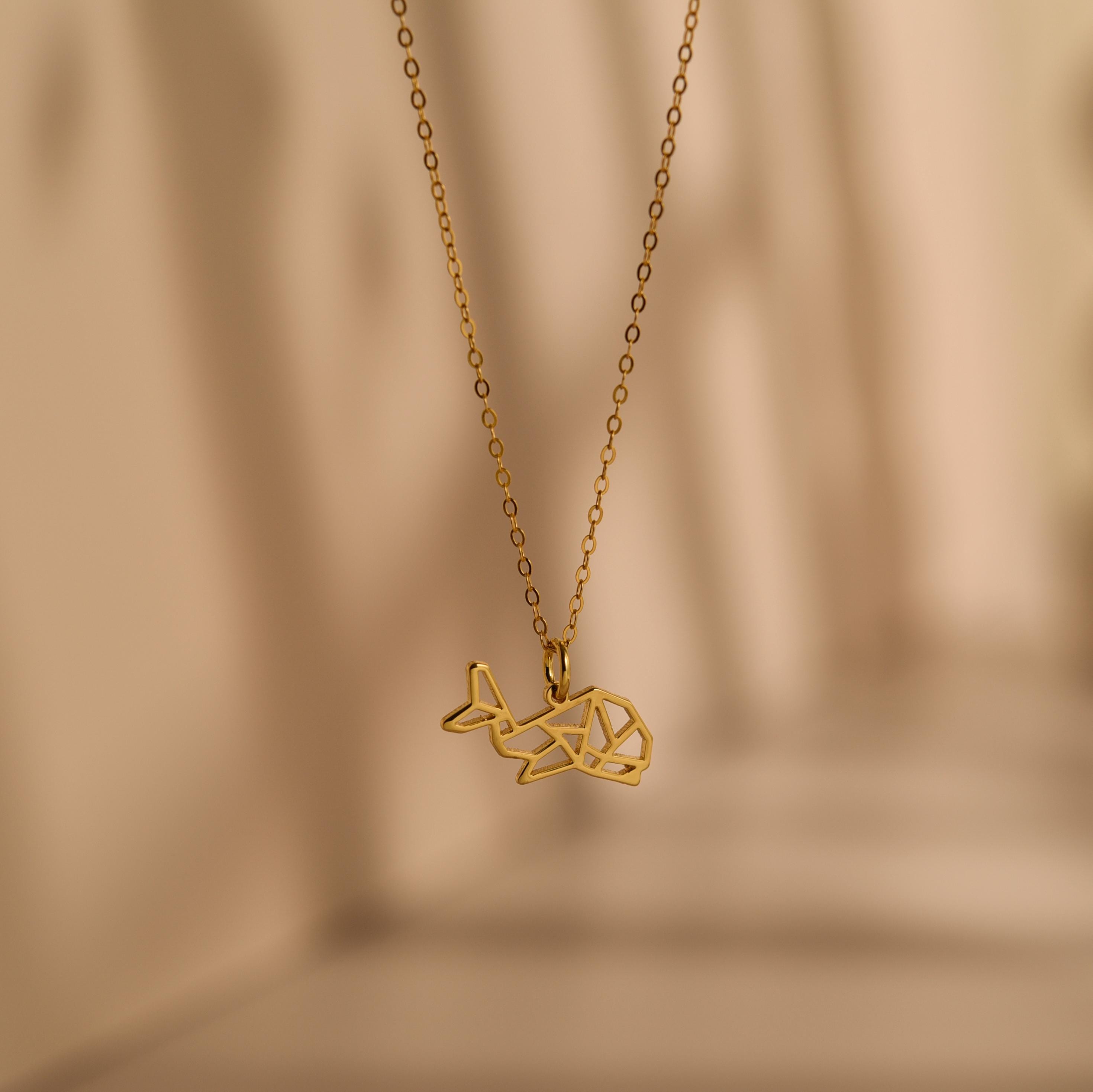 Origami Whale Necklace