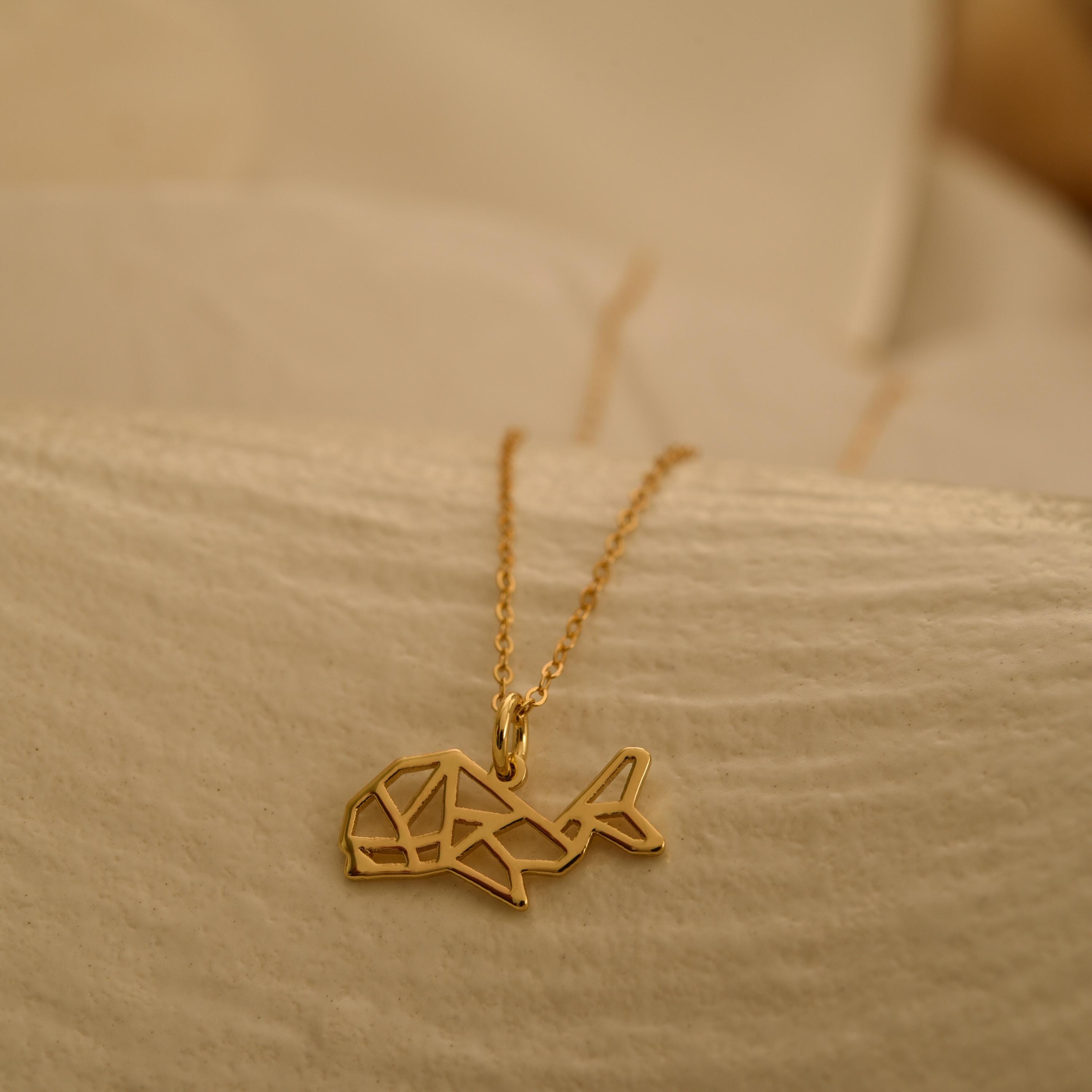 Origami Whale Necklace