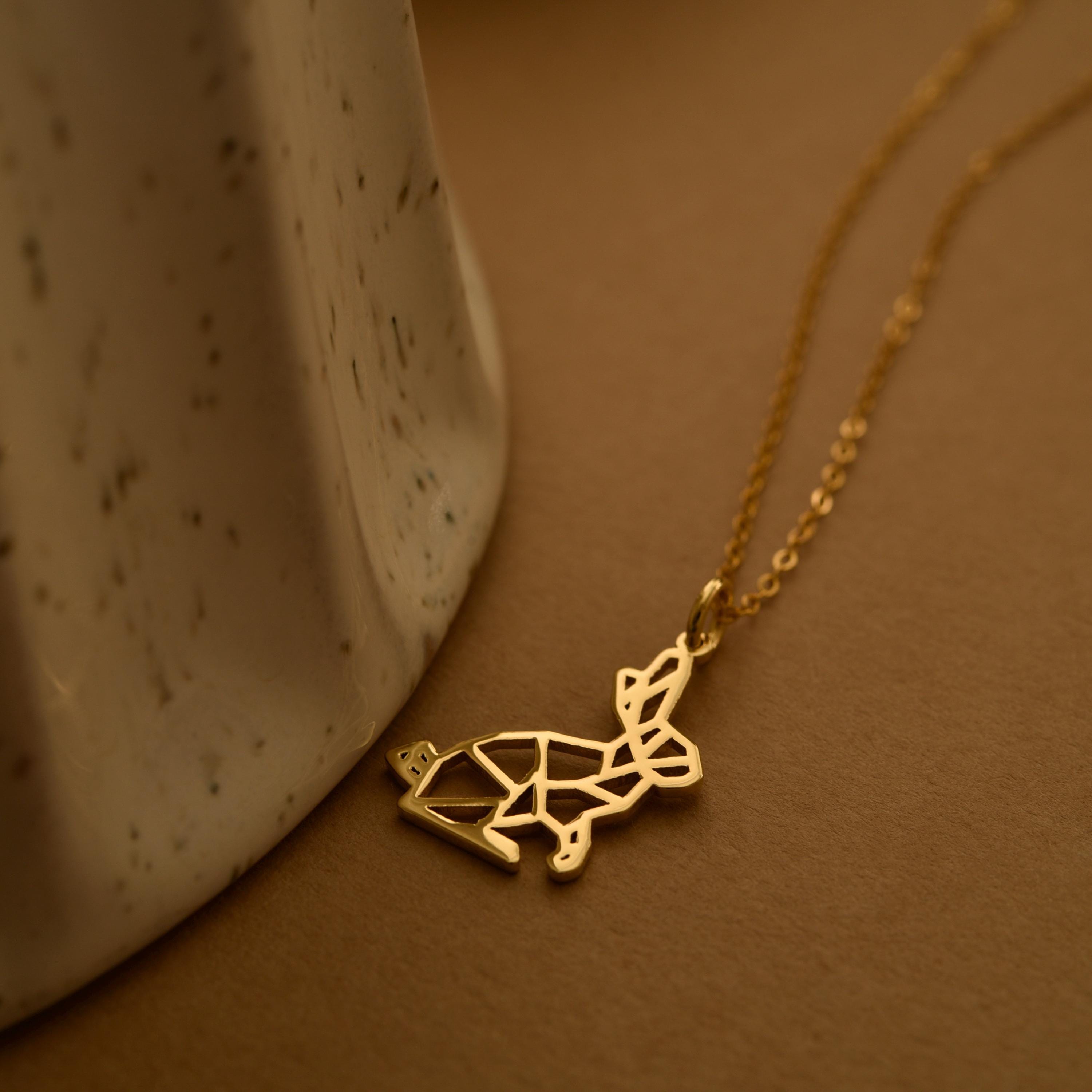 Origami Bunny Necklace
