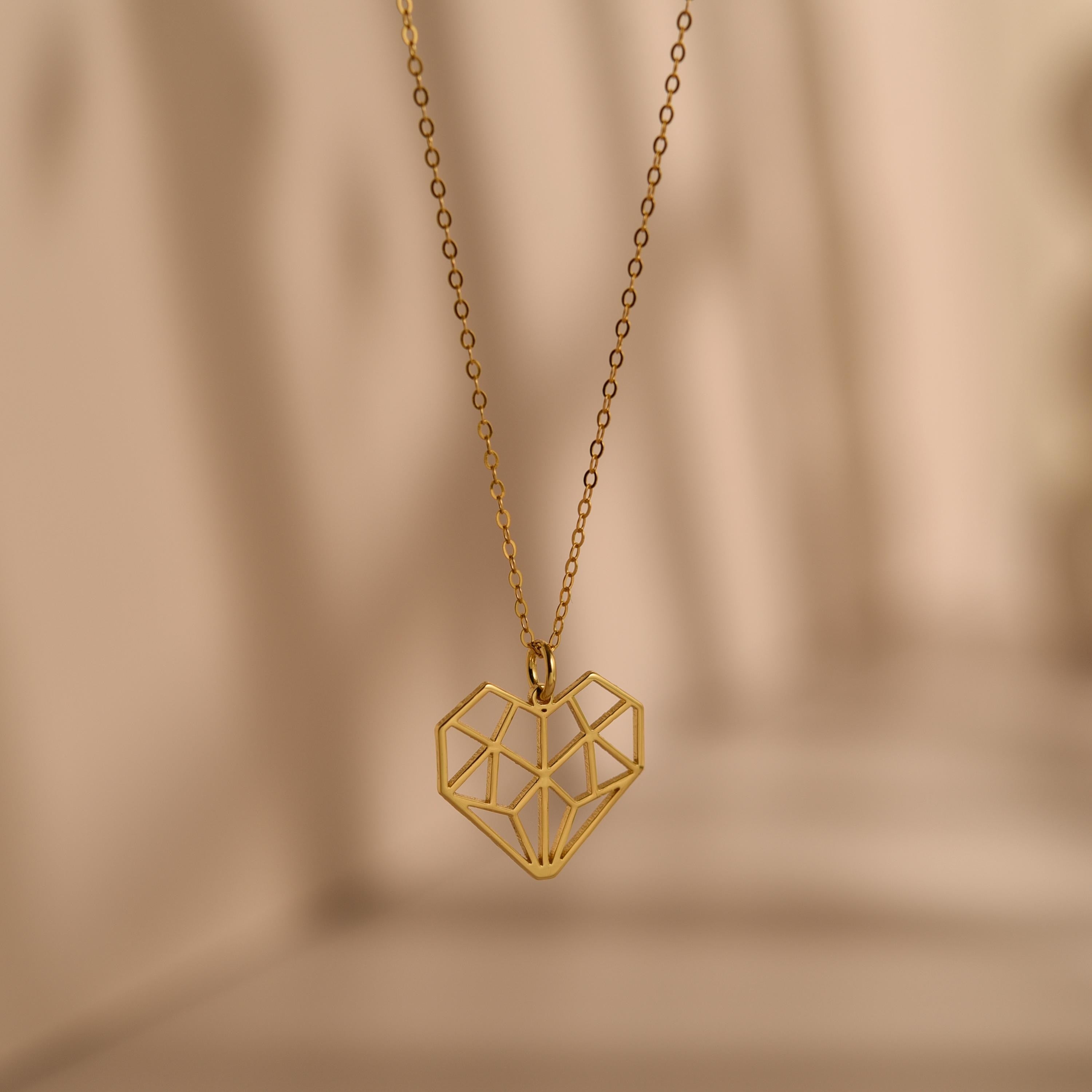 Origami Heart Necklace