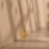 Origami Heart Necklace