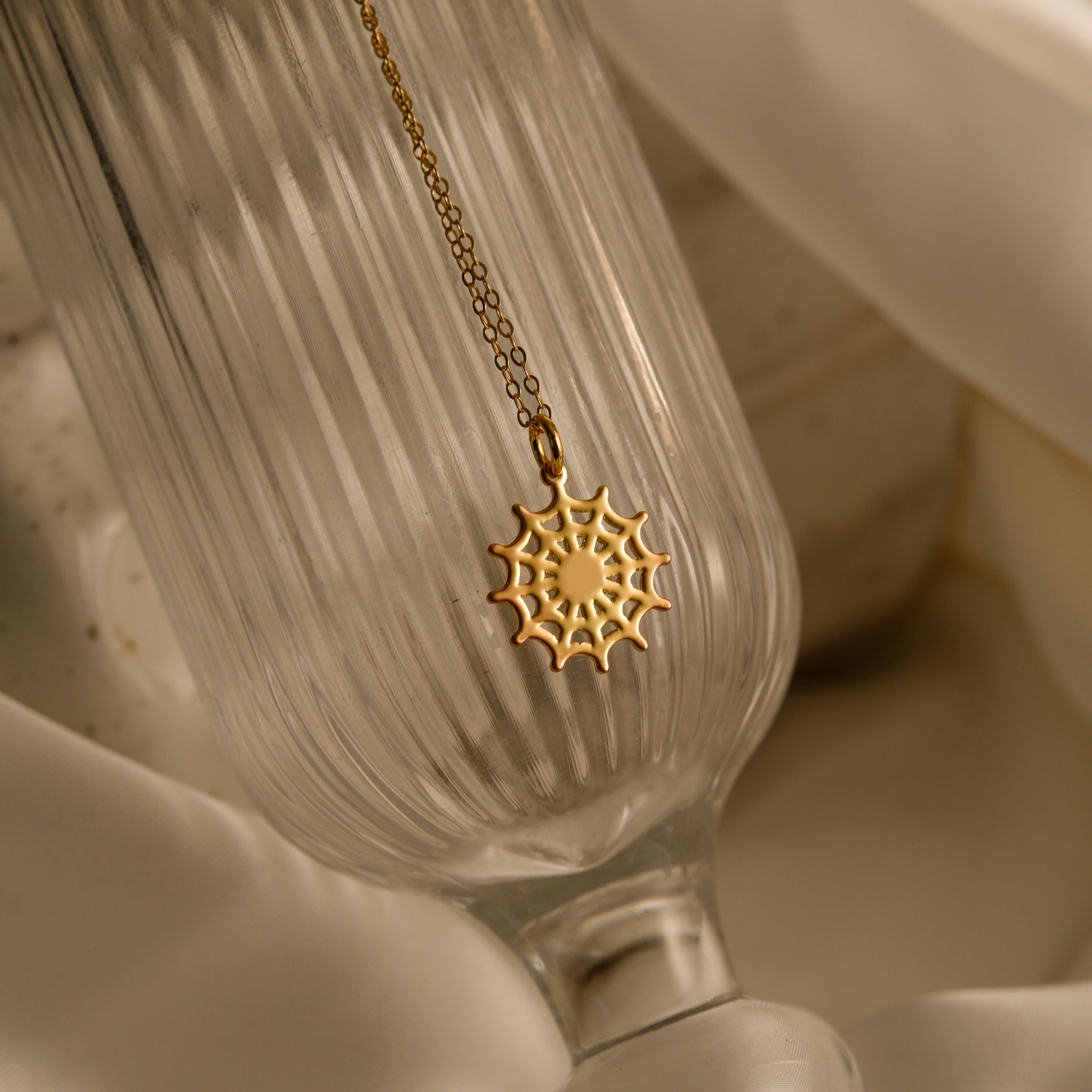 Spider Web Pendant Necklace