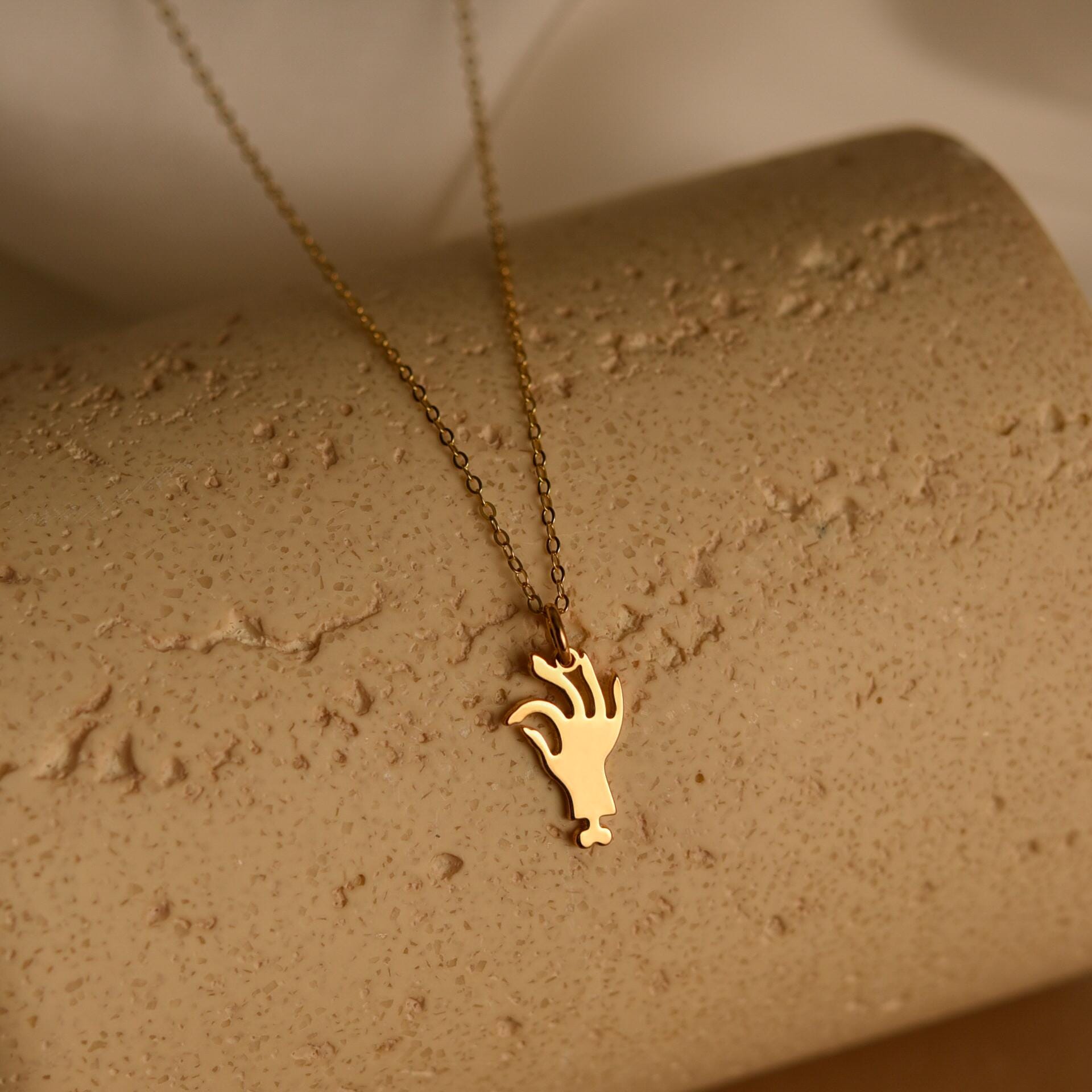 Zombie Hand Pendant Necklace