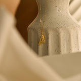 Gold Dripping Knife Pendant Necklace