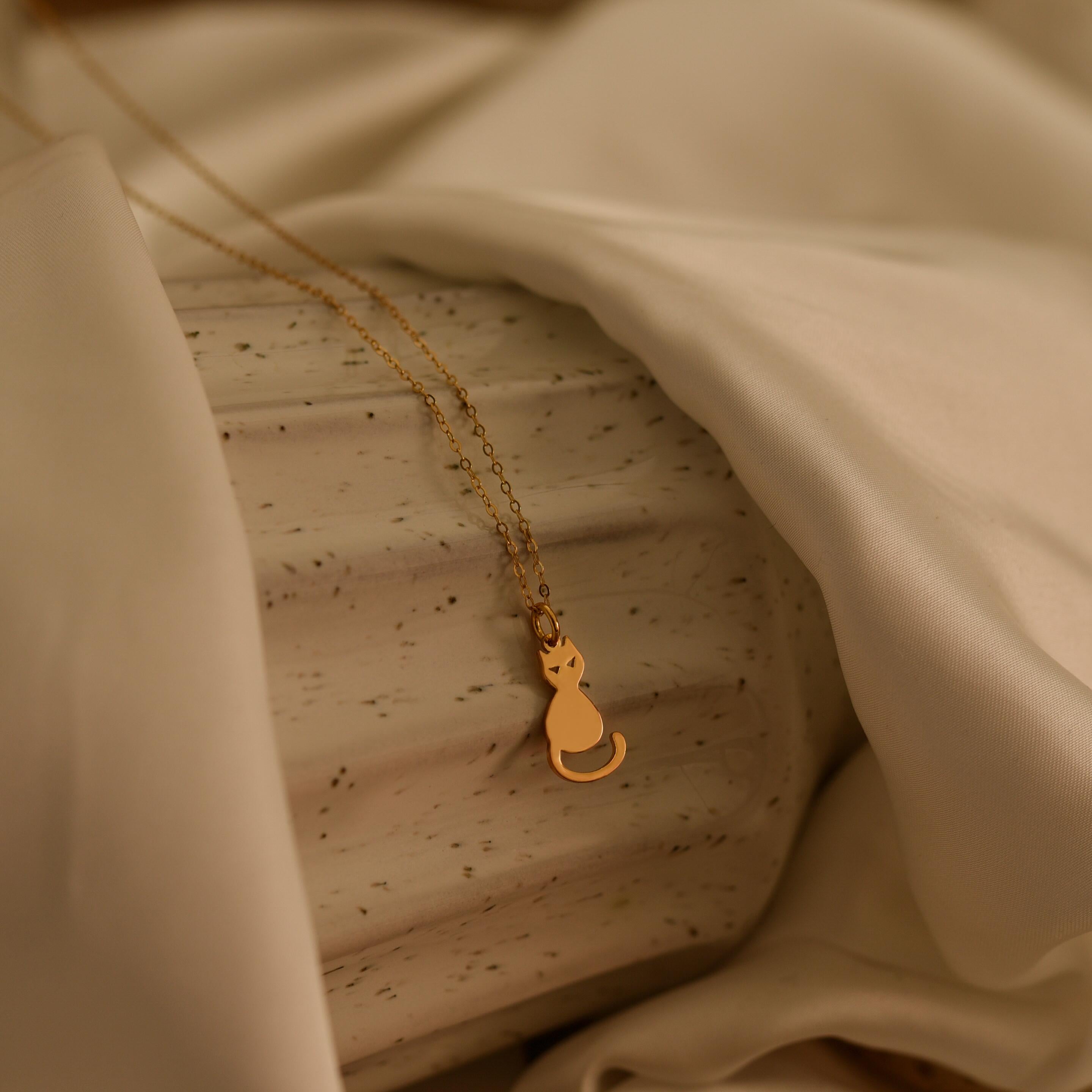 Black Cat Pendant Necklace