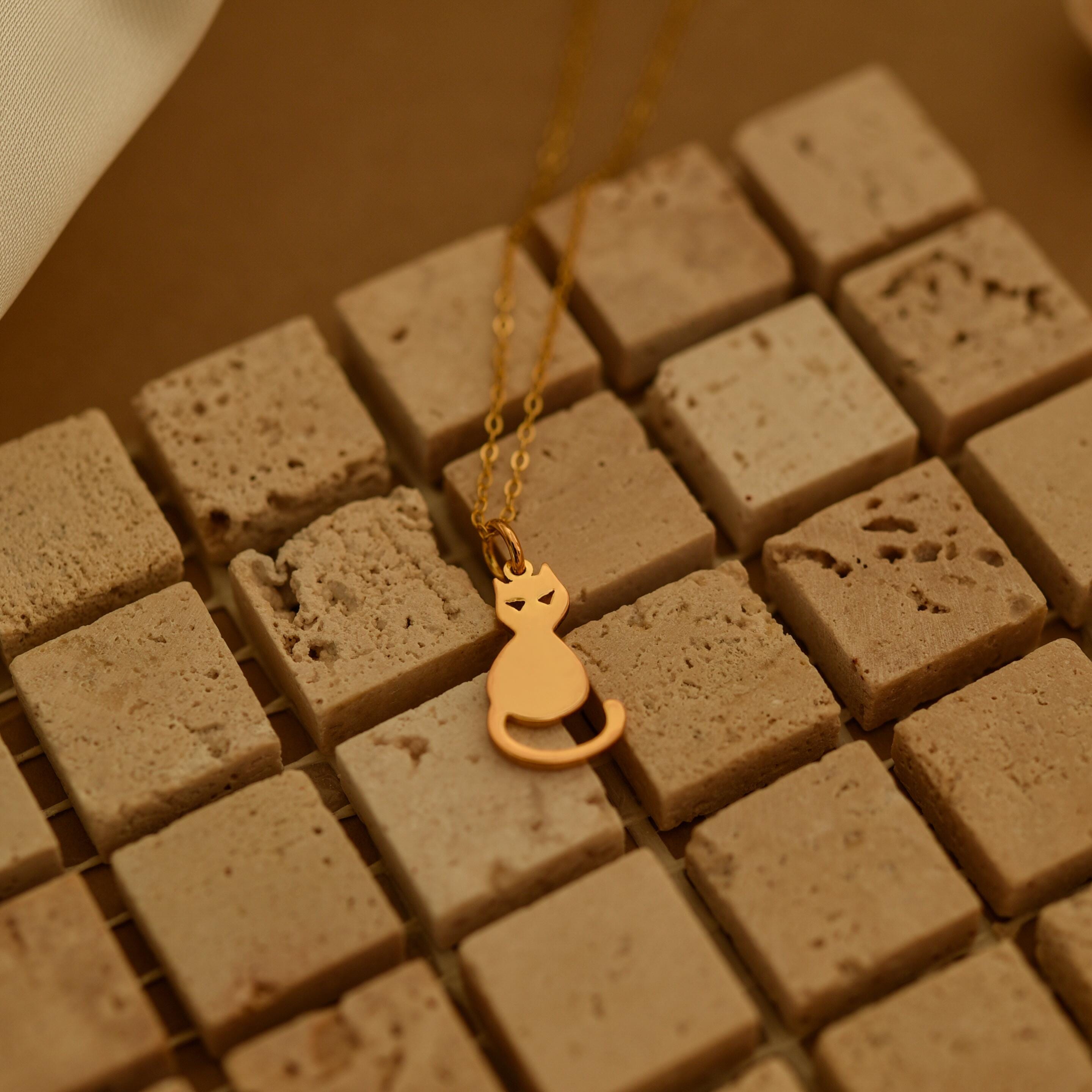 Black Cat Pendant Necklace