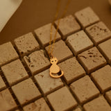 Black Cat Pendant Necklace