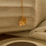 Geometric Spider Web Pendant Necklace