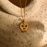 Cracked Skull Pendant Necklace