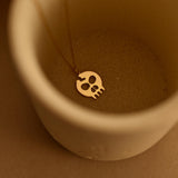 Cracked Skull Pendant Necklace