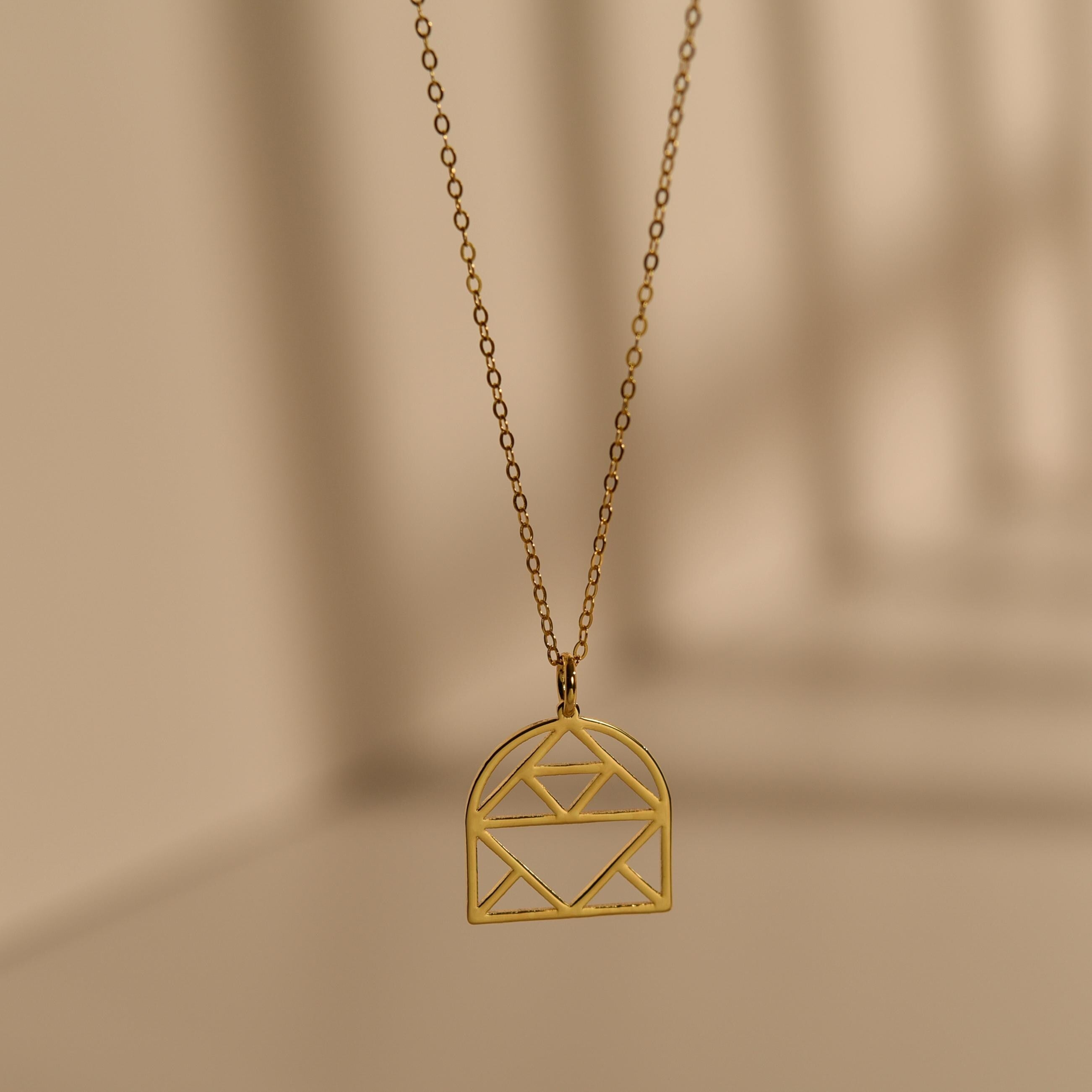 Origami Arch Window Necklace