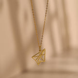 Origami Airplane Necklace