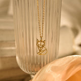 Gold Origami Fox Necklace