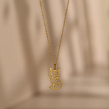Gold Origami Fox Necklace