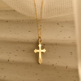 Cross Necklace for Women & Men, Christian Gold Cross Pendant, Minimal Religious Jewelry, Baptism  Confirmation  Christmas Gift, GS0233