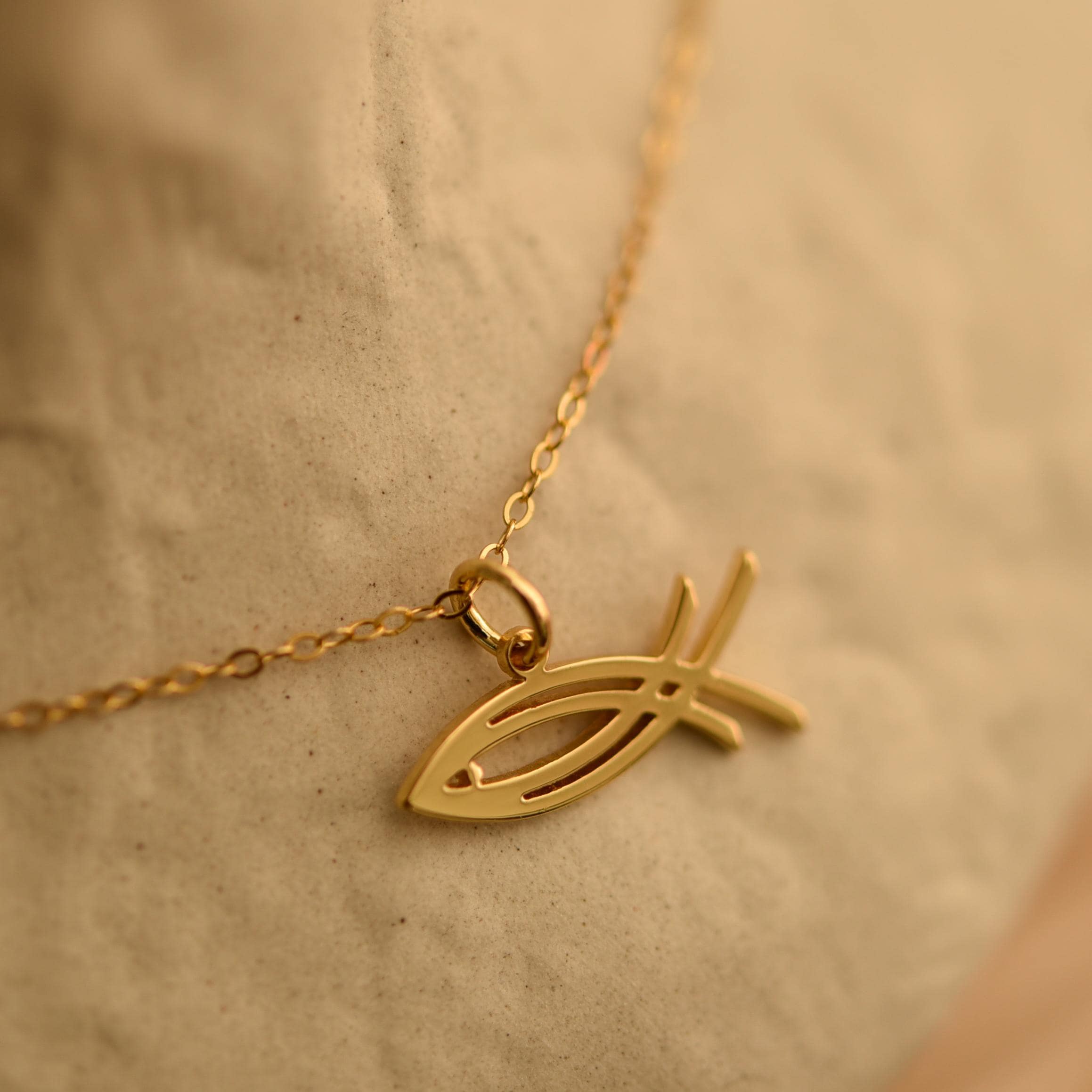 Double Ichthys Cross Necklace