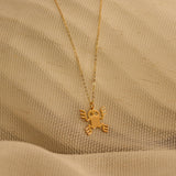 Aztec Frog Necklace, Ancient Symbol Pendant, Handmade Jewelry, Gift for Her, Fashion Accessory, Cultural Design Necklace, GS0152