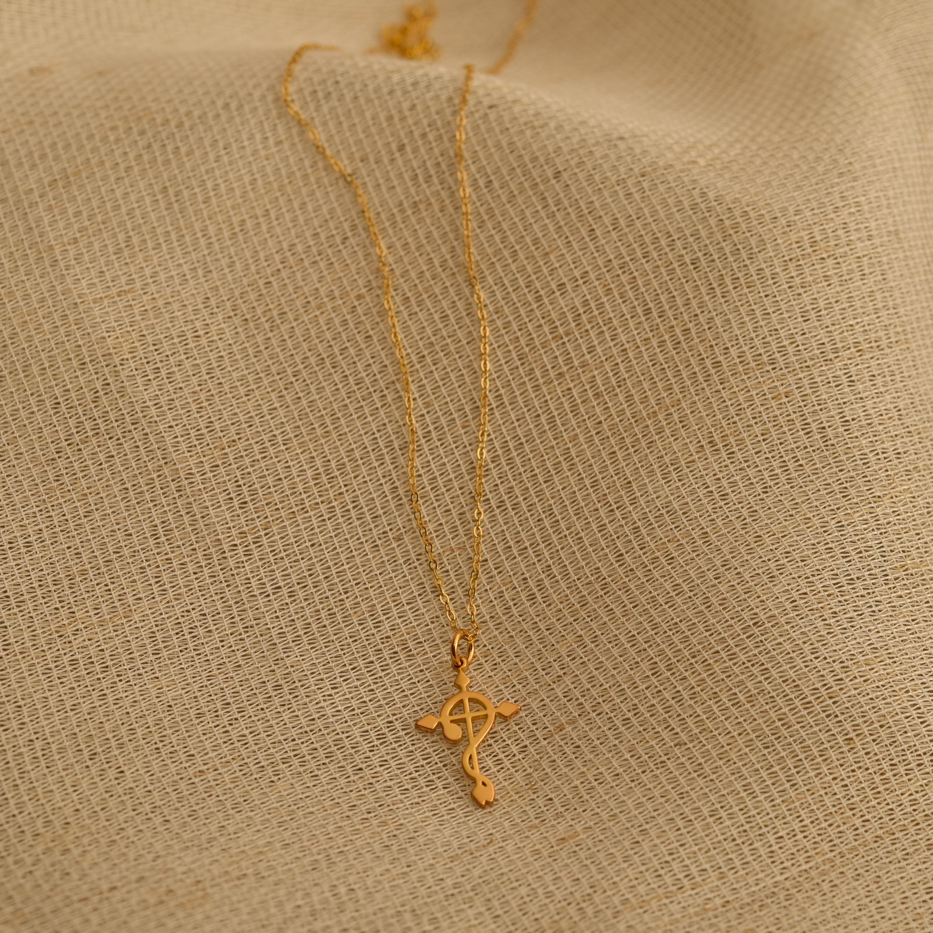 Serpent Cross Necklace