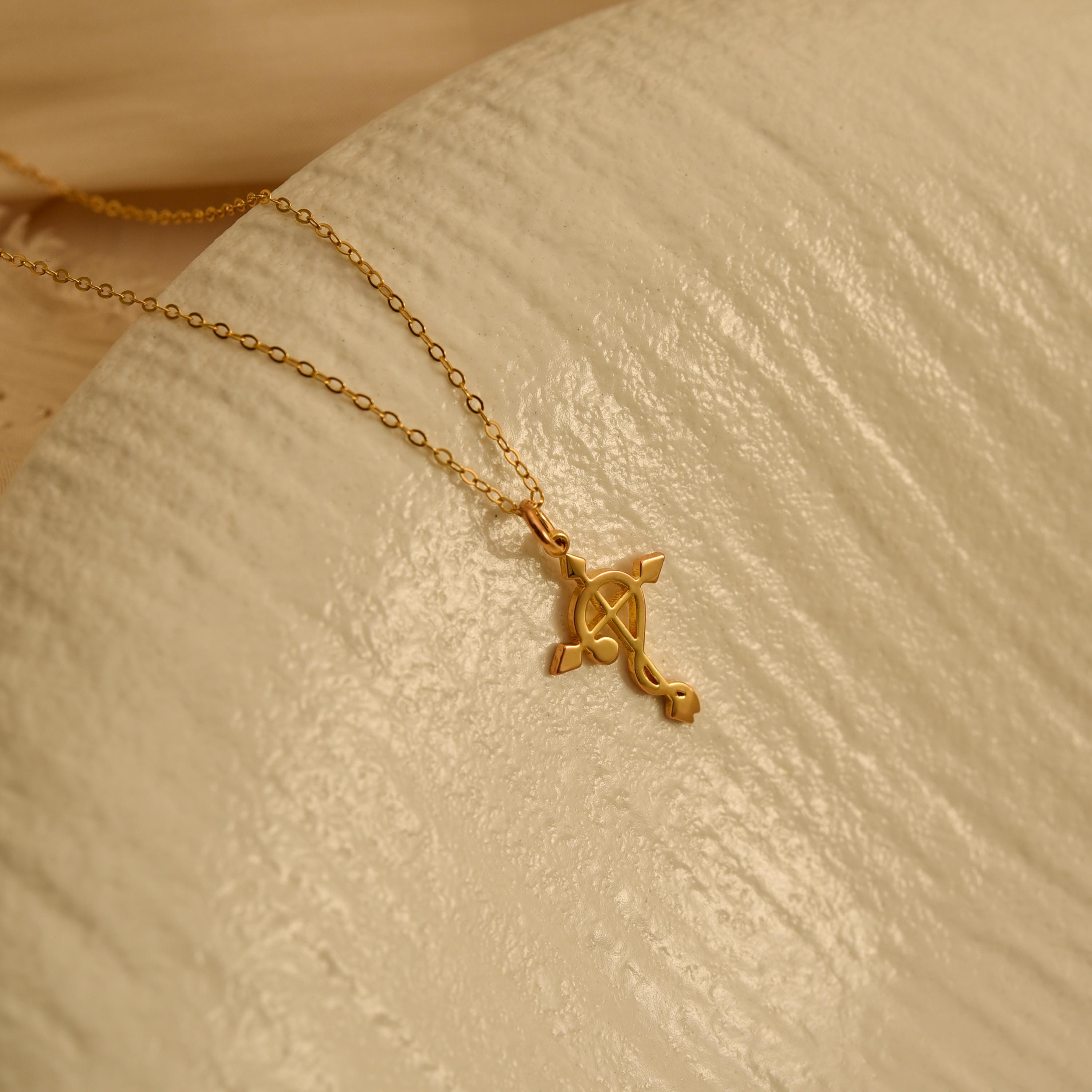 Serpent Cross Necklace