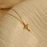 Serpent Cross Necklace