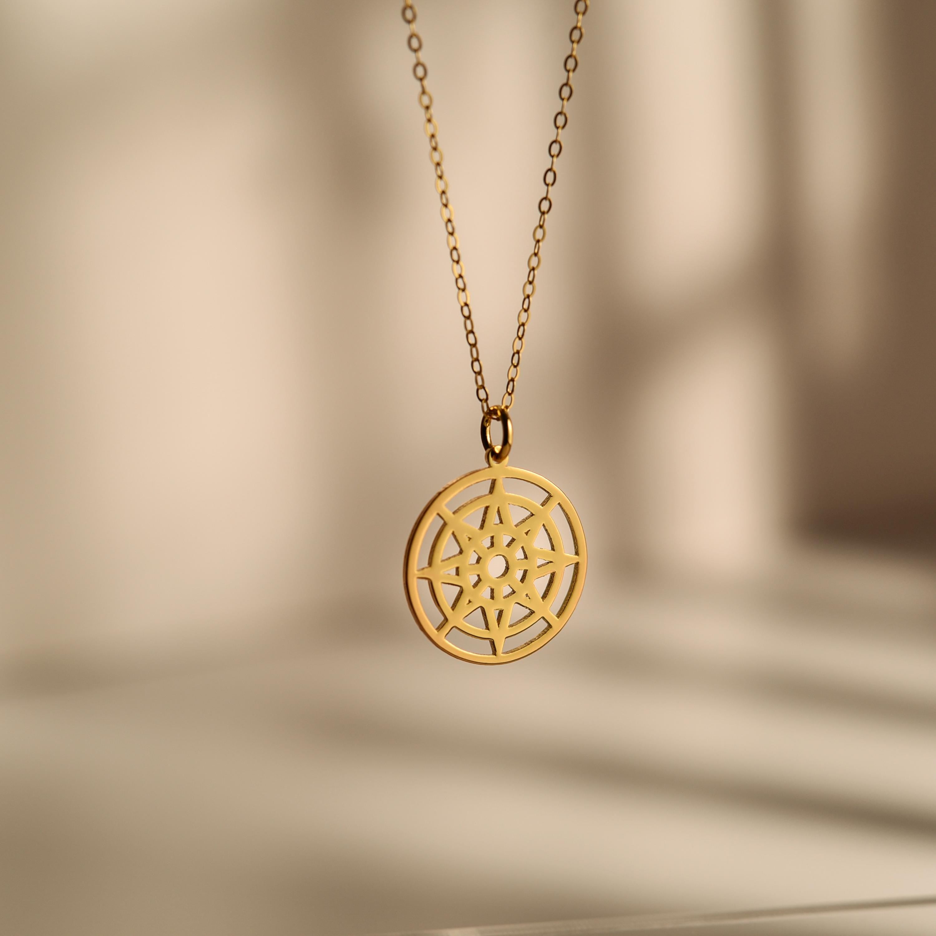 Aztec Calendar Necklace, Aztec Jewelry, Ancient Symbol Pendant, Gift for Her, Fashion Accessory, Cultural Heritage Necklace, GS0157