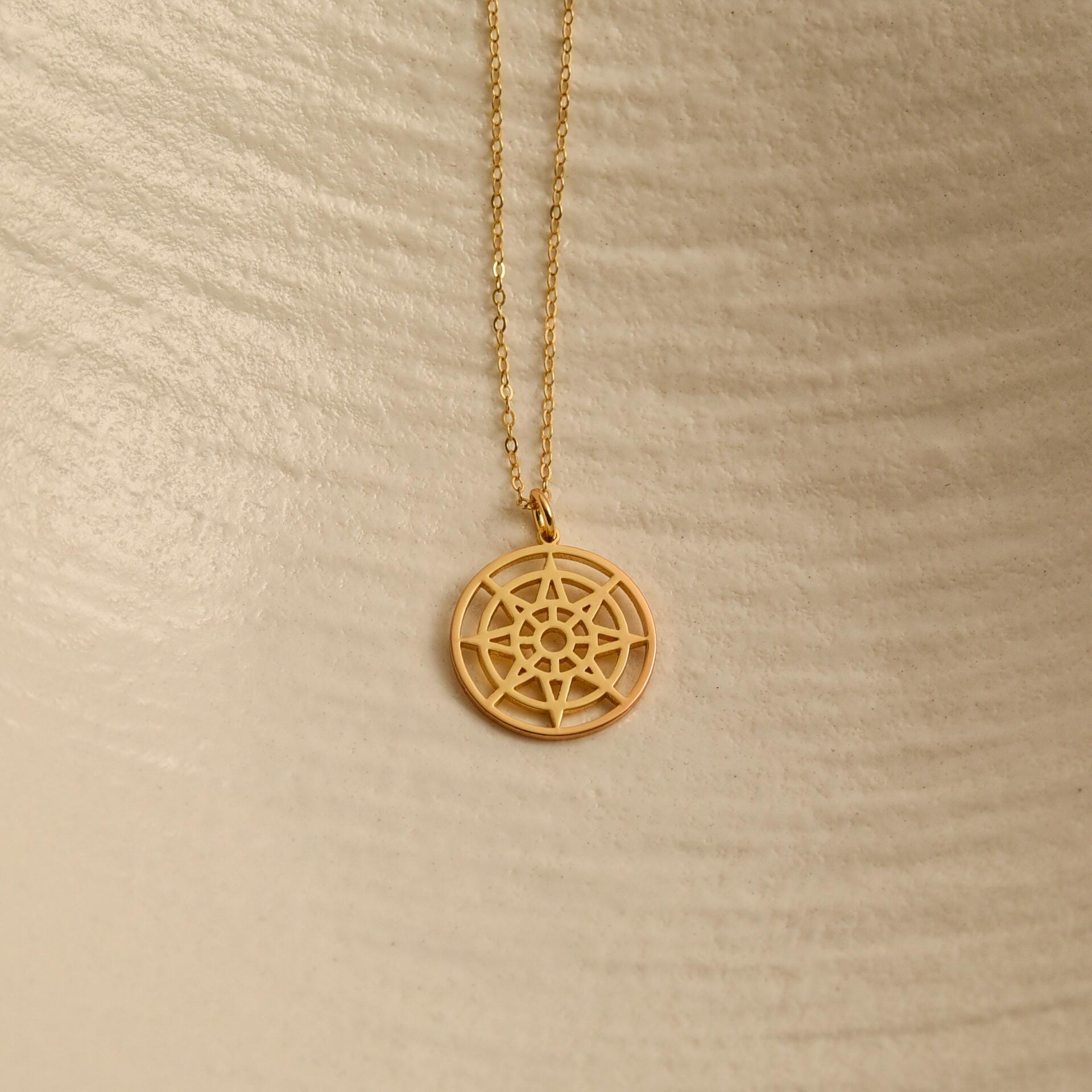Aztec Calendar Necklace, Aztec Jewelry, Ancient Symbol Pendant, Gift for Her, Fashion Accessory, Cultural Heritage Necklace, GS0157