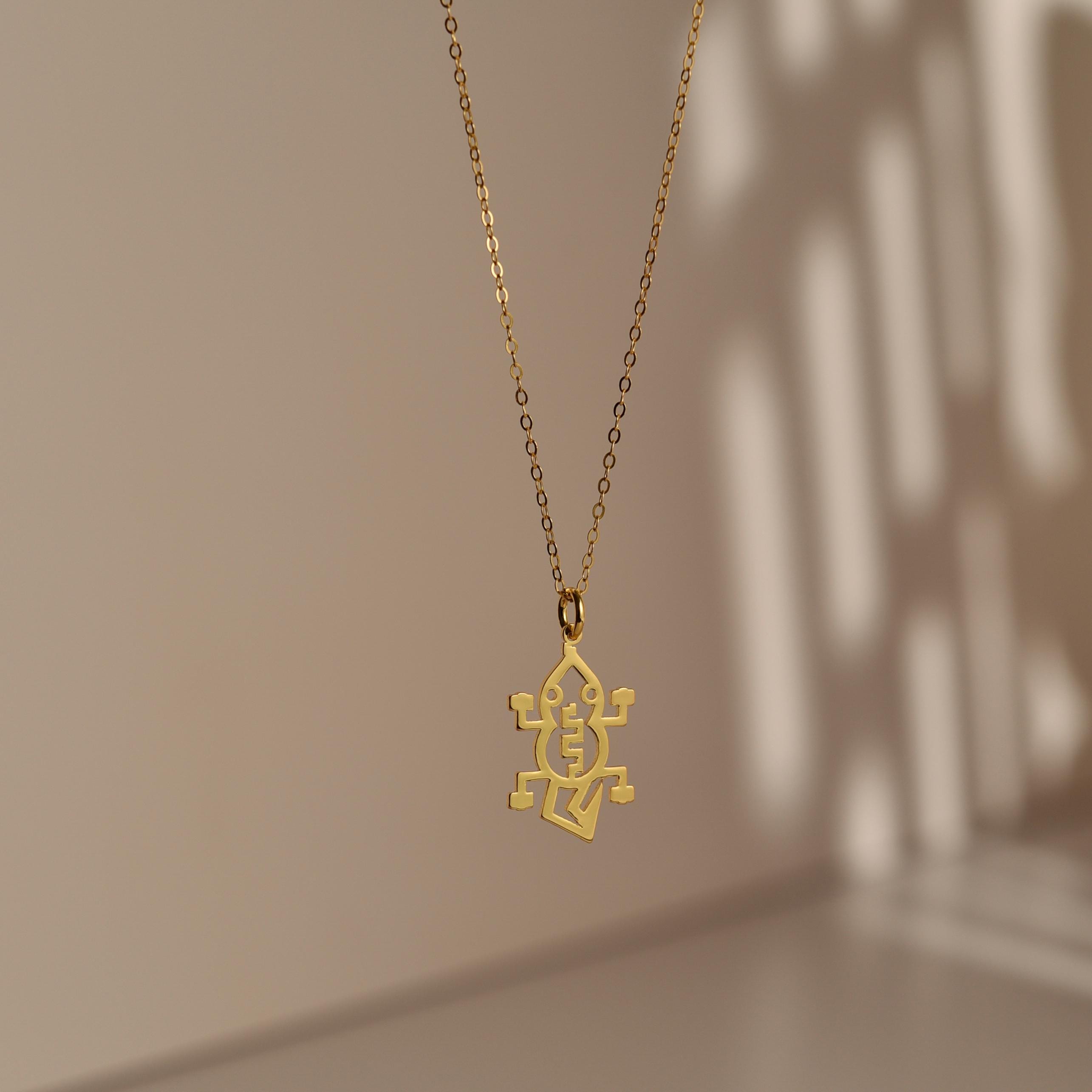 Aztec Lizard Necklace, Ancient Symbol Pendant, Handmade Jewelry, Gift for Her, Fashion Accessory, Cultural Inspired Necklace, GS0162