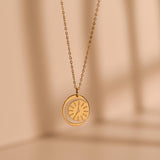 Personalized Time & Moon Necklace