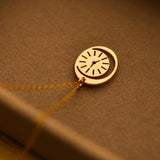 Personalized Time & Moon Necklace