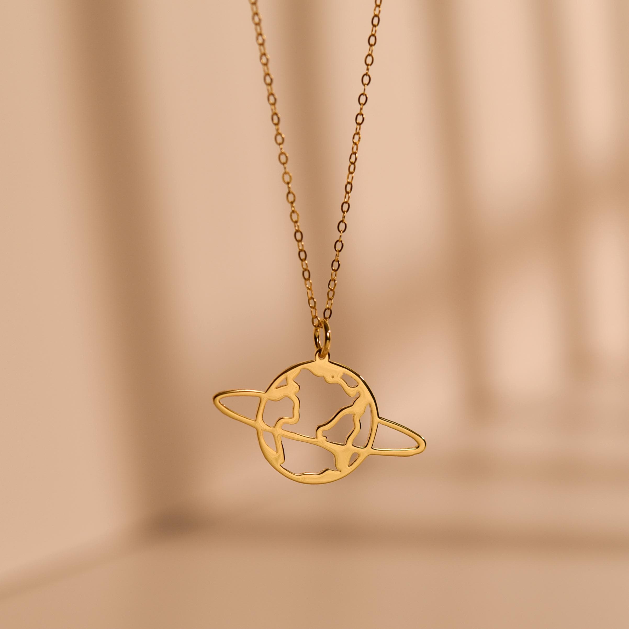 Saturn Planet Necklace