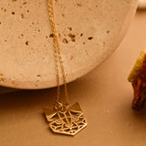 Origami Cat Face Necklace