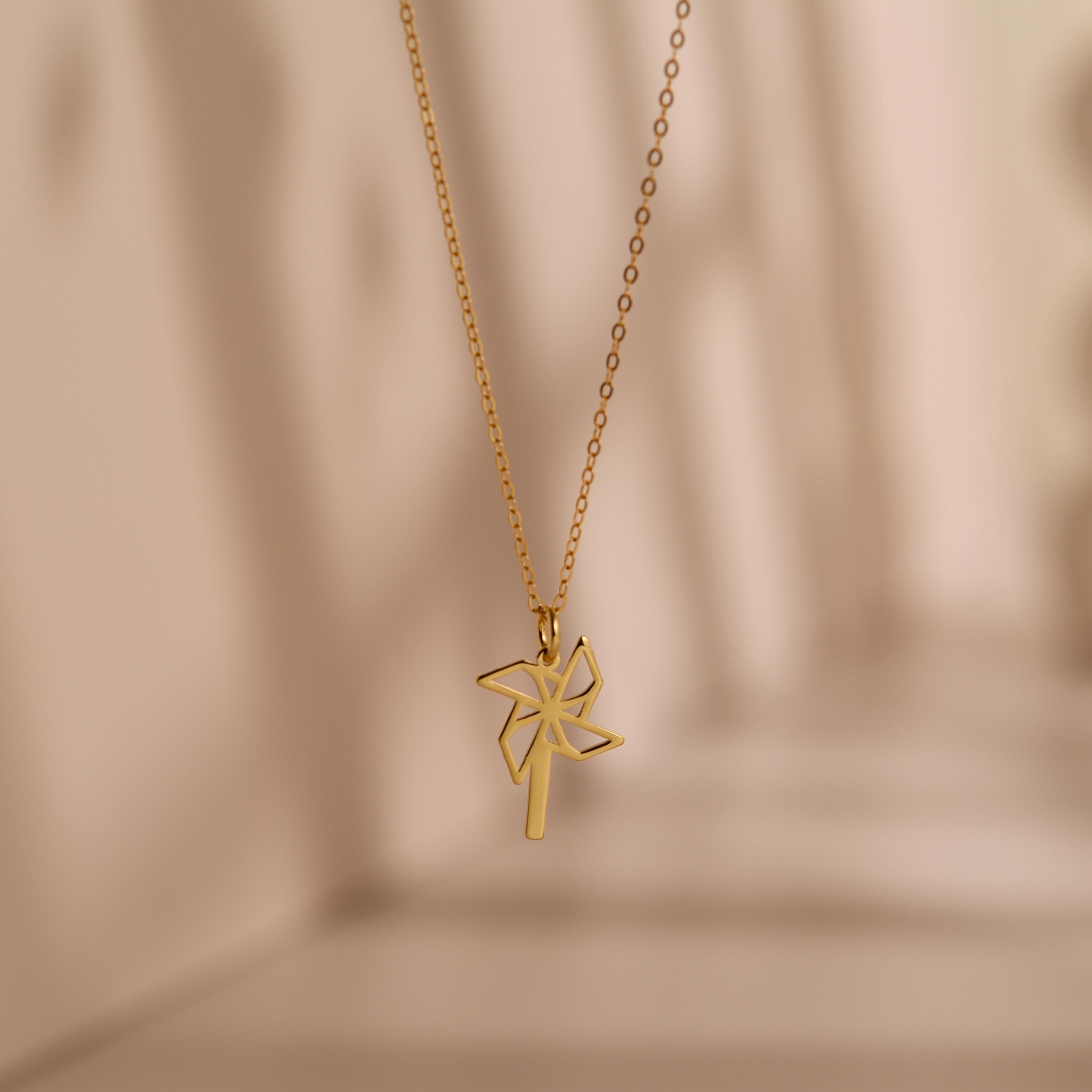 Origami Pinwheel Necklace