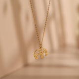 Origami Elephant Necklace