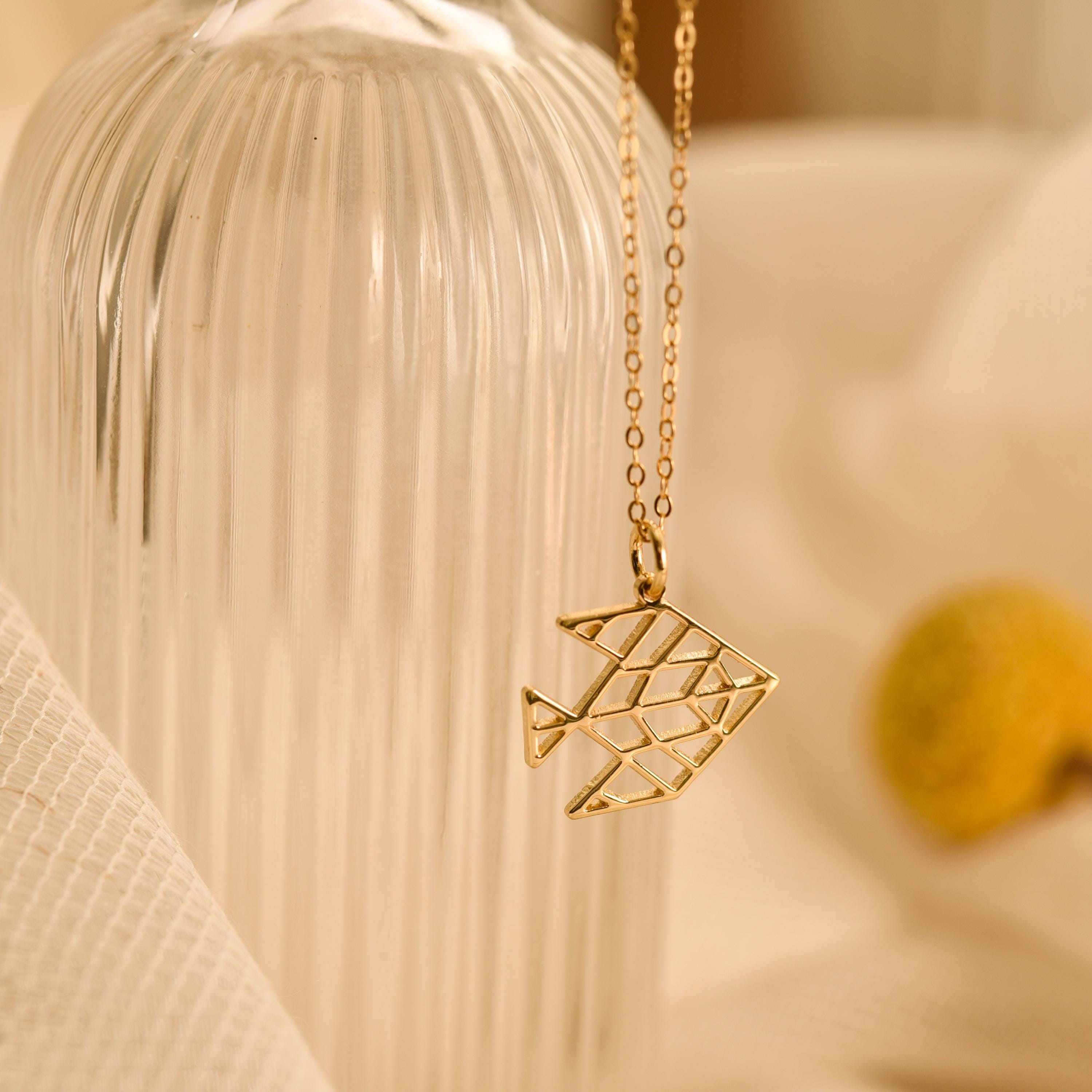 Origami Tropical Fish Necklace