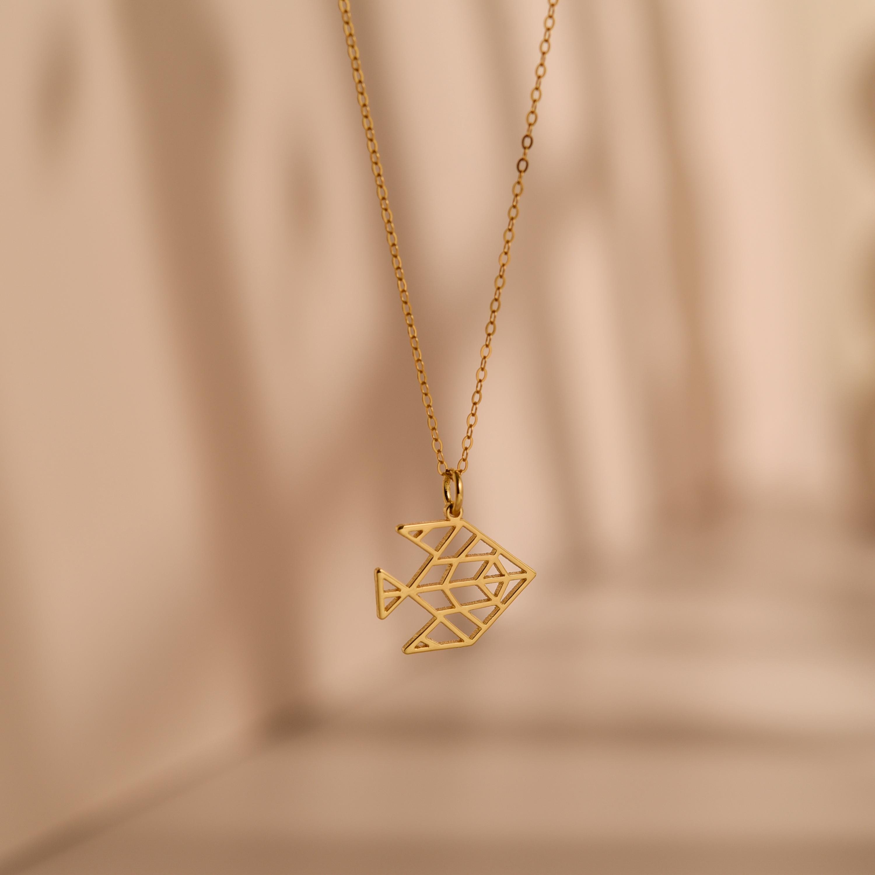 Origami Tropical Fish Necklace