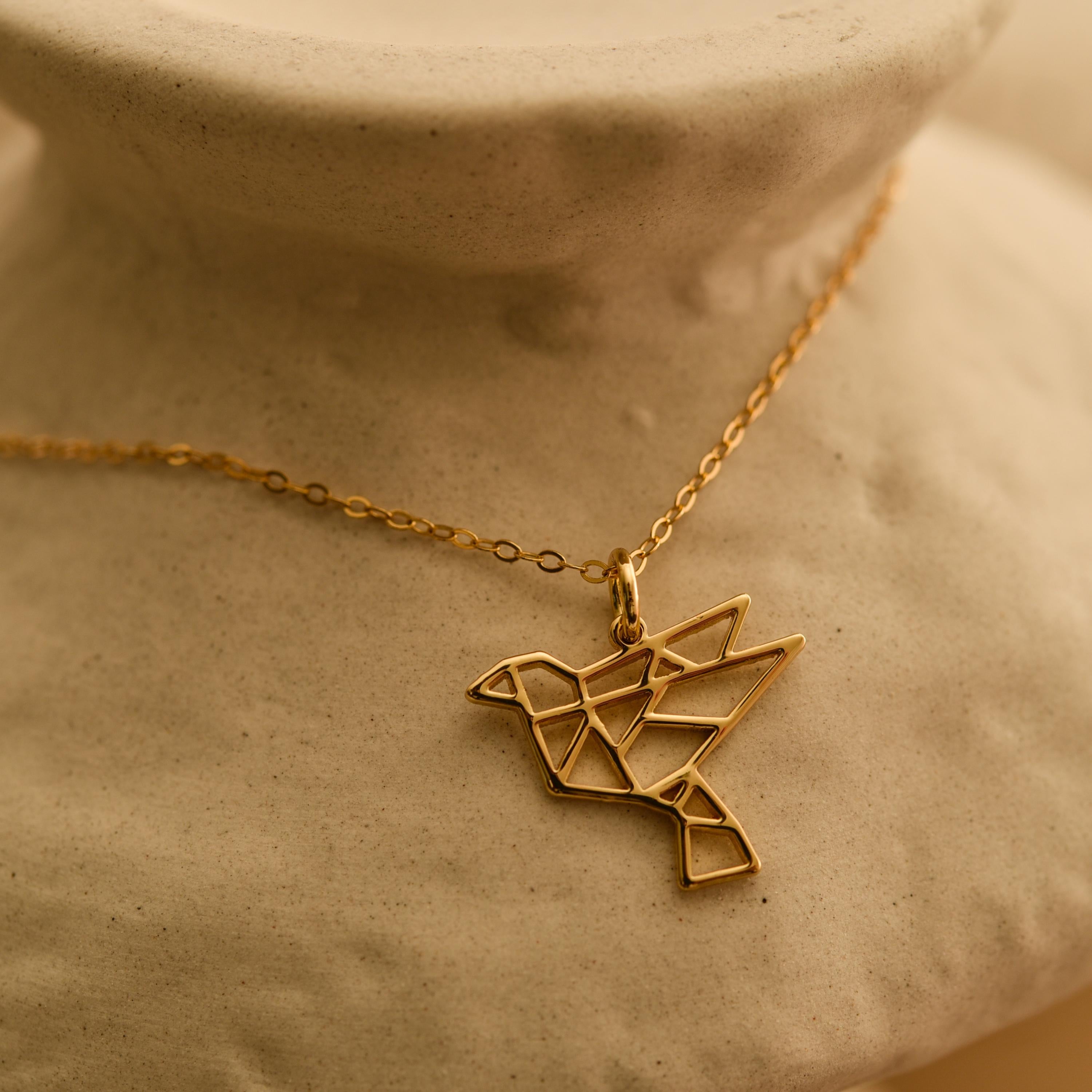 Origami Bird Necklace
