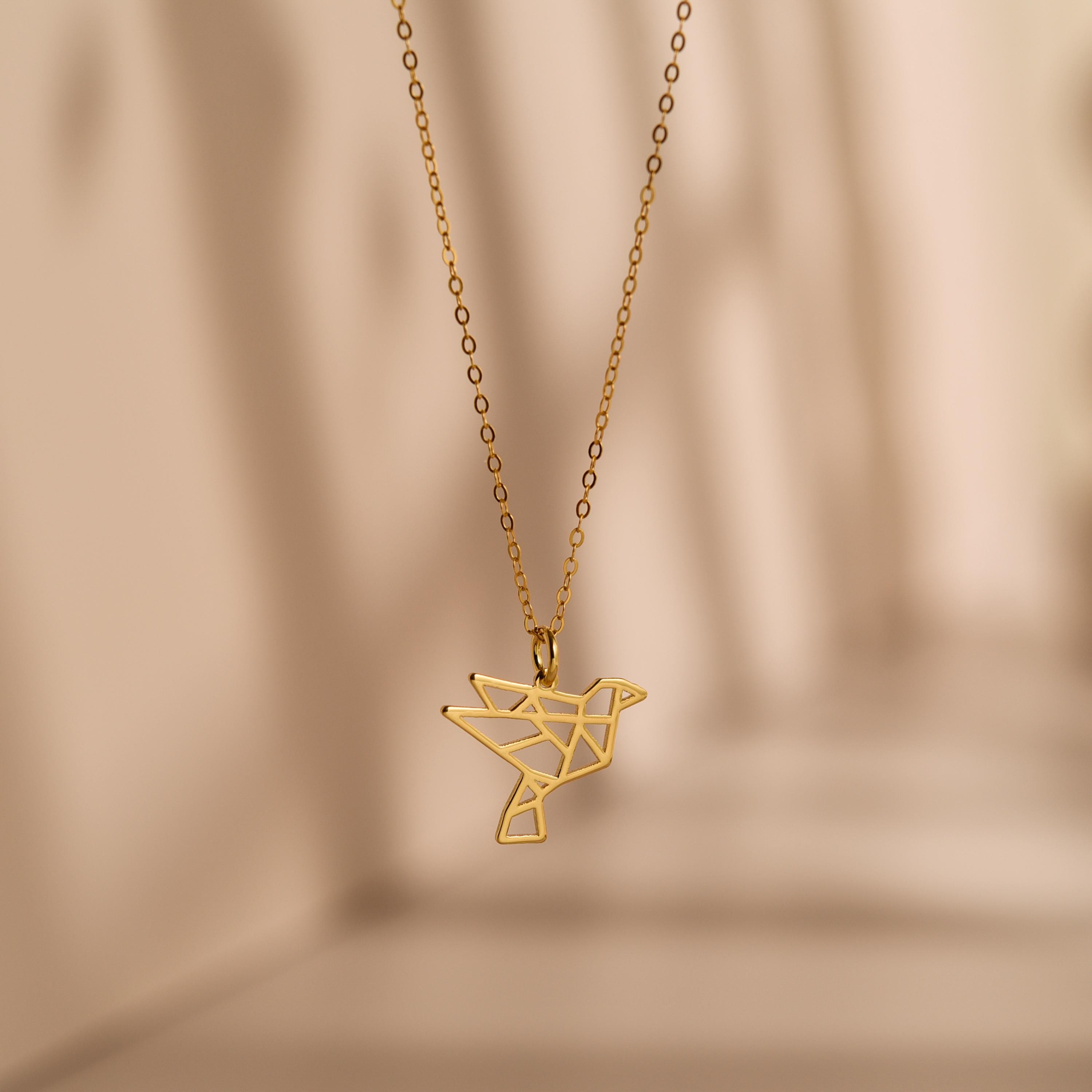 Origami Bird Necklace