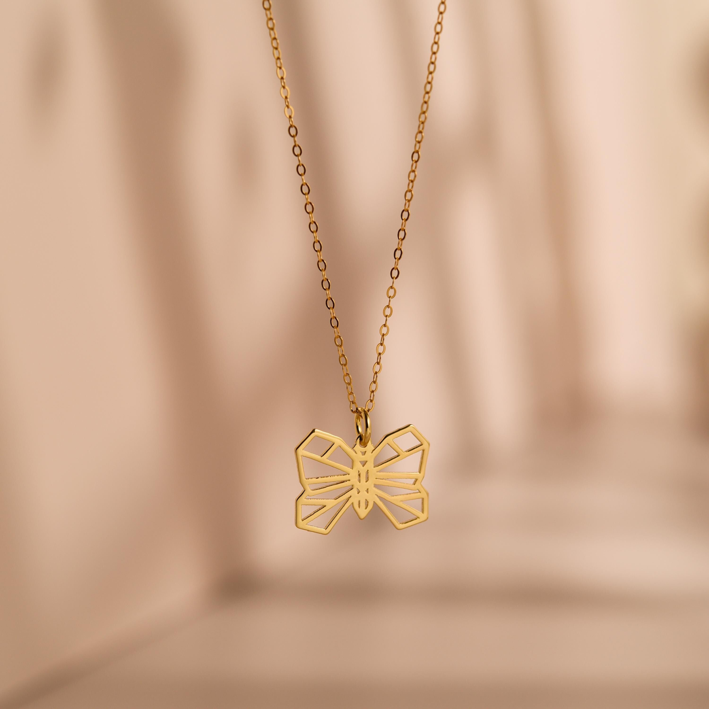 Origami Butterfly Necklace