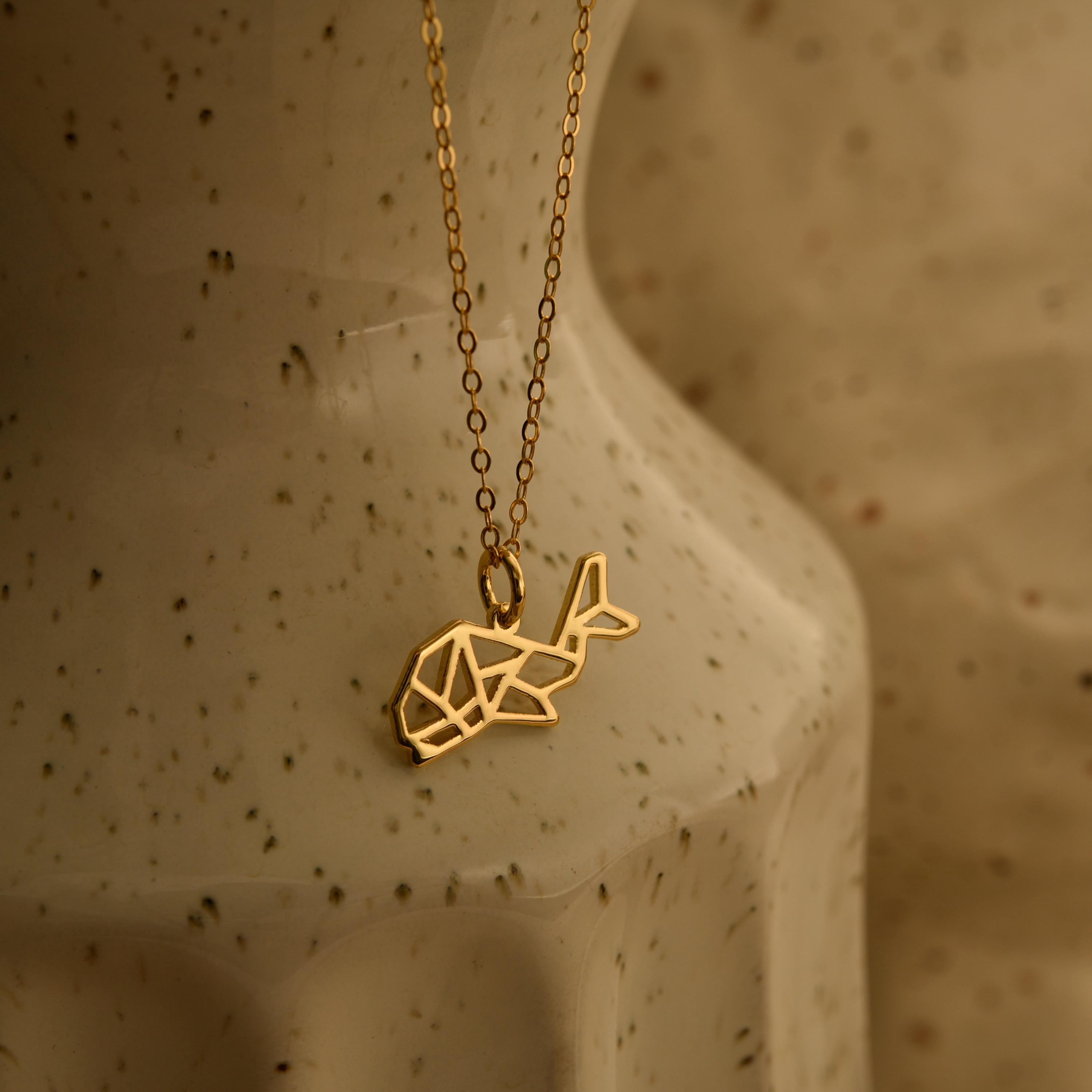 Origami Whale Necklace