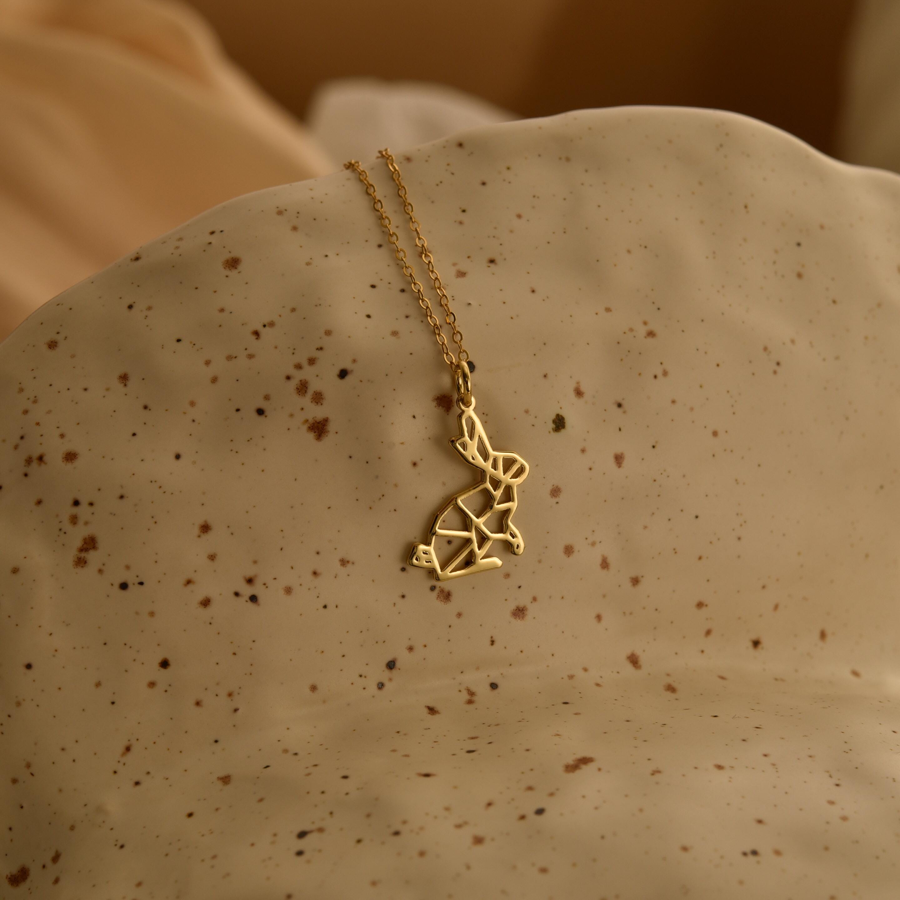 Origami Bunny Necklace