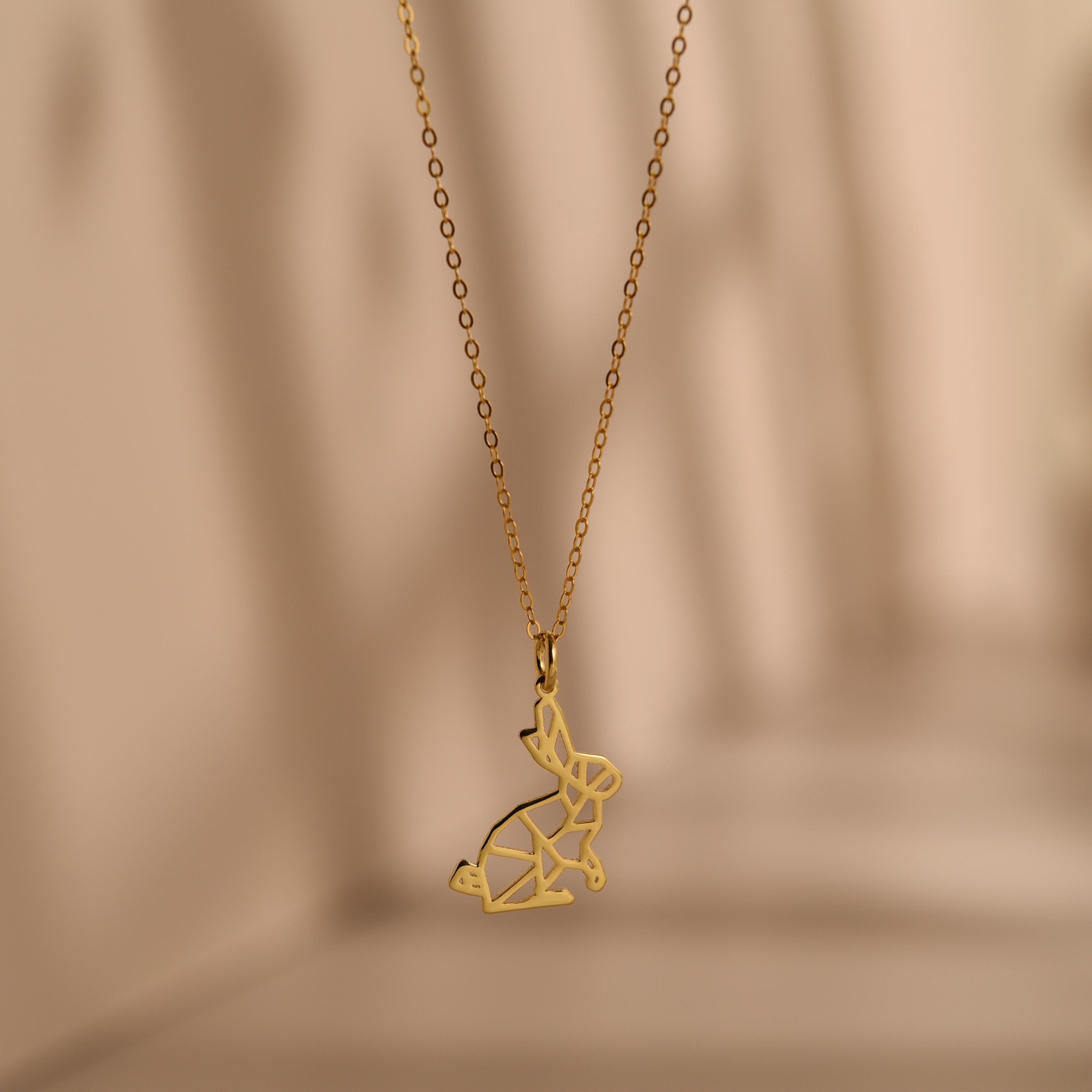 Origami Bunny Necklace