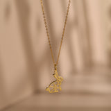 Origami Bunny Necklace